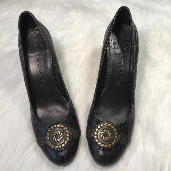 Jack Rogers Shoes - JACK ROGERS Marlow Pinwheel Block Heel Pumps 11